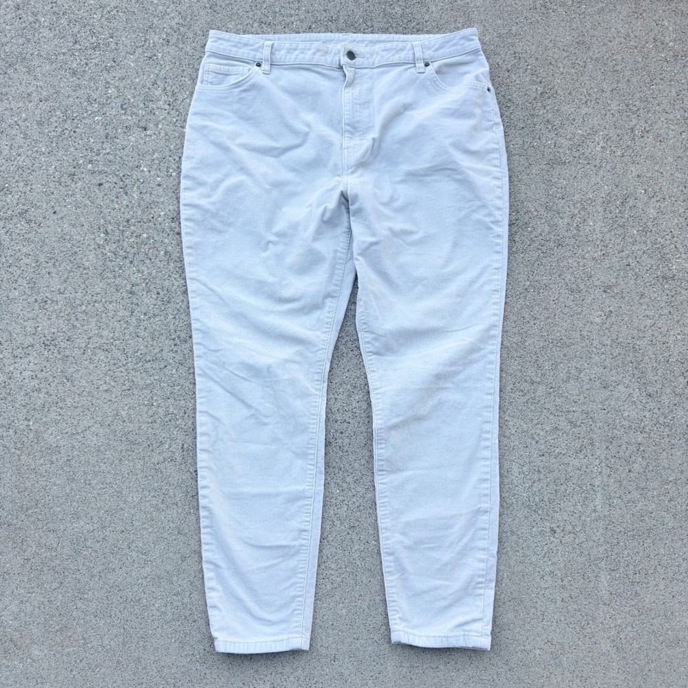 Patagonia Everyday Cords Corduroys Pants Women's 34 Off-White 28 Inseam Tapered